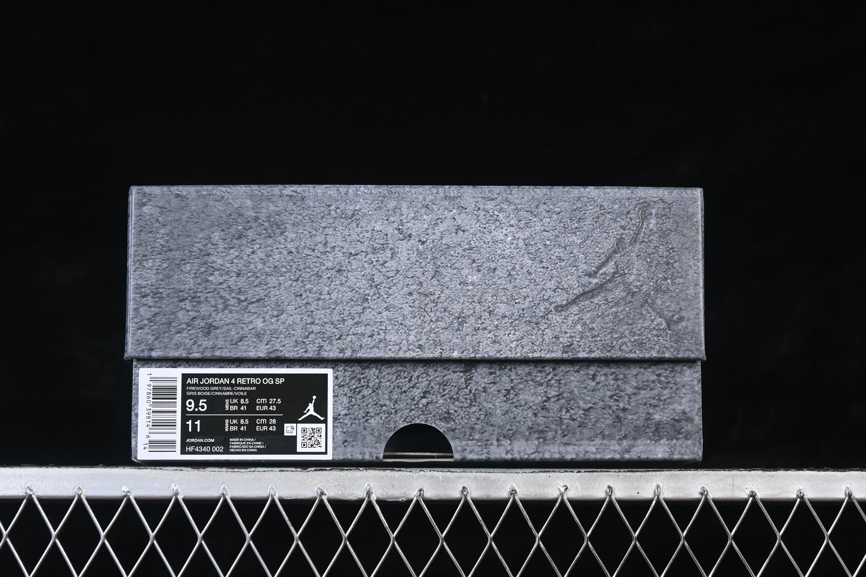 All categories Air Jordan Jordan series basketball shoes Air Jordan 4 GX foreign trade version Nigel Sylvester x Air Jordan 4 Retro "Grey" AJ4 Joe 4 joint gray brick HF4340-002